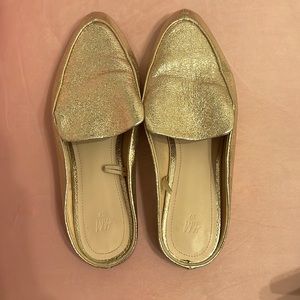Shimmer gold slip-on H&M shoes size 39